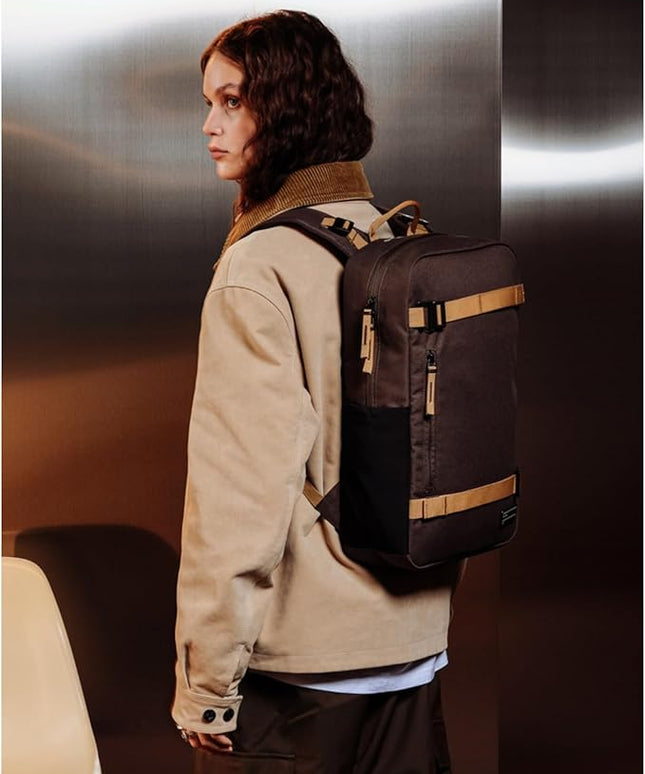Db Journey Daypack - Slim Backpack with Laptop Compartment, Water Bottle Pocket, Minimalist Lightweight Work Backpack for Work, Travel & Gym, 17L - Espresso