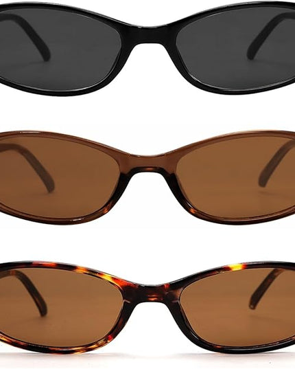 Retro Oval Sunglasses for Women 2026 90s Small Chic Cat Eye Sun Glasses Sunnies Lightweight Shades