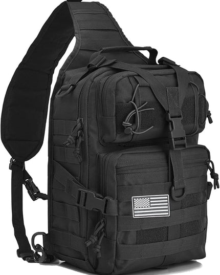 hopopower Tactical Sling Bag, Sport Bag Military Rover Shoulder Backpack EDC Assault Range Bag, Chest Pack Handbag Waterproof