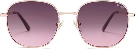 SOJOS Classic Trendy Square Sunglasses for Women Men Cute Big Frame Gold Shades SJ1137