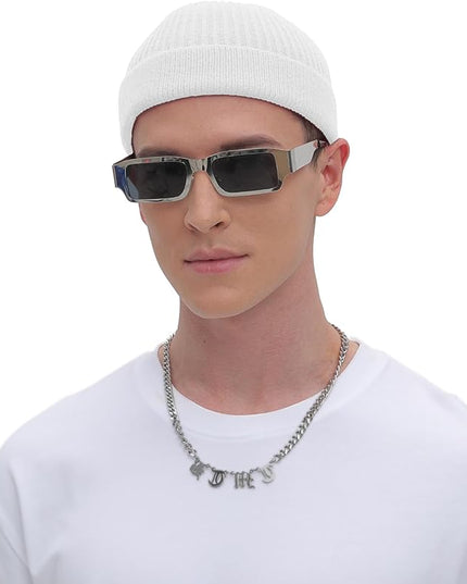 ROYBENS Thin Swag Wool Short Fisherman Beanie for Men Women, Knit Cuff Trawler Beanie Watch Hat, Soft Spring Fall Skull Cap