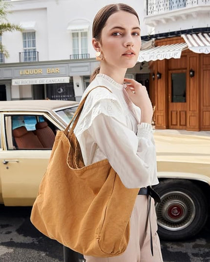 Canvas Tote Bag for Women Large Hobo Shoulder Bag for Work Travel Casual Message Bag Tote Purse handbags