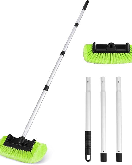 Ordenado 62" Car Wash Brush with Long Handle, Soft Bristle Car Cleaning Brush Supplies, Cars Brushes for Washing Exterior, Cars Washing Brushes Scratch-Free Wash Mop Kit, Universal for RV Truck SUV