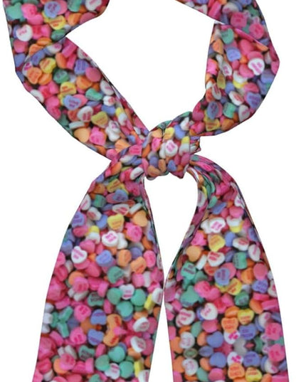 Valentine Red Hearts Bandanas Head Scarf For Women Hair Scarves Accessories Lightweight Fashion Wrap Neck Headscarf