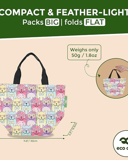 ECO CHIC Insulated Lunch Bag - Waterproof, Reusable Office Lunch Tote Bag for Women & Men - Durable Cooler in Cute Colorful Designs - Ideal for daily lunching