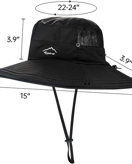 Cooling Sun Hat for Men Women,Wide Brim Bucket Hat Foldable Boonie Hat for Fishing Hiking Garden Safari Beach