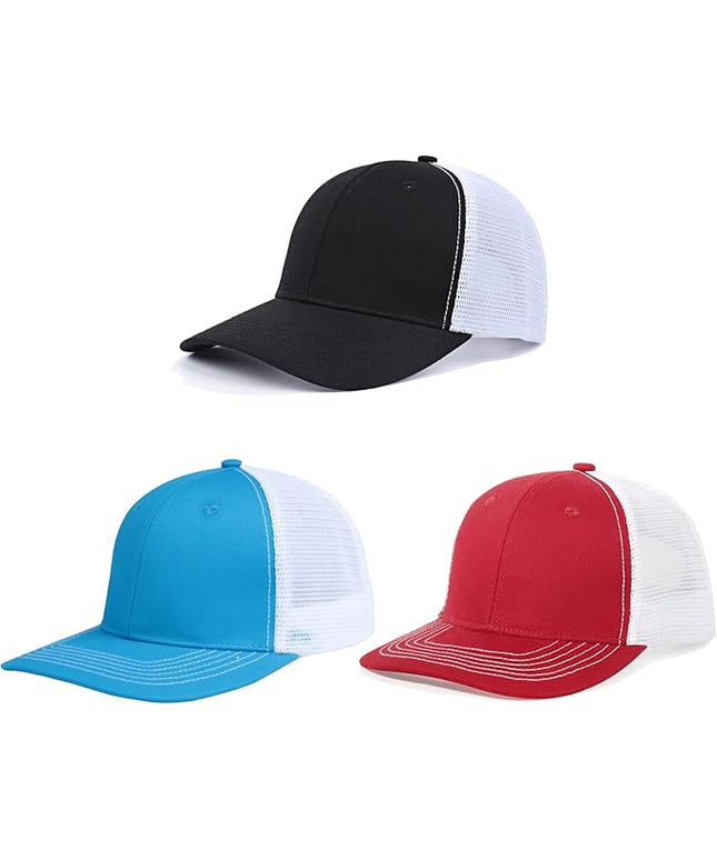 kozinu Unisex Trucker Hats Blank Mesh Snapback Hats Sport Plain Baseball Caps Adjustable Fitted Hat