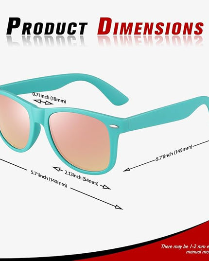 Sunier Polarized Sunglasses for Men and Women, Retro Square Matte Finish UV400 Protection Shades for Driving, Fishing