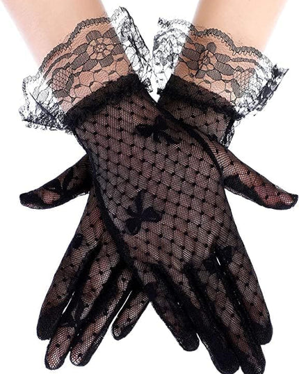 Sahabowi Satin Gloves Formal Bridal Banquet Party Wedding Opera Solid Colorful Mitten For Women