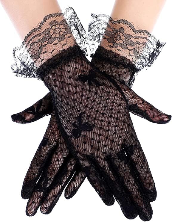 Sahabowi Satin Gloves Formal Bridal Banquet Party Wedding Opera Solid Colorful Mitten For Women