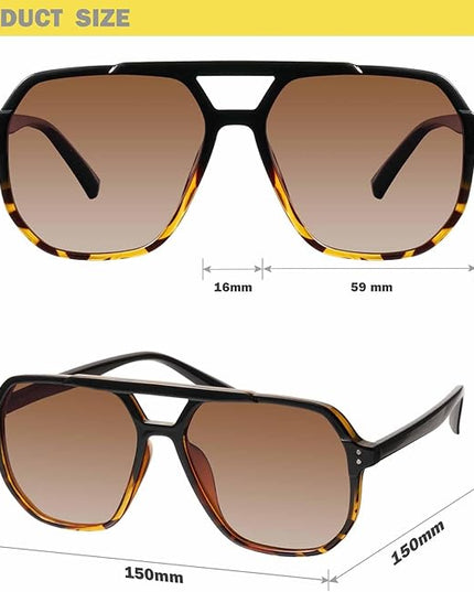 mosanana Oversized Aviator Sunglasses for Women and Men with Polarized Lens MS52243