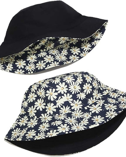 XYIYI Cute Bucket Hat Beach Fisherman Hats for Women, Reversible Double-Side-Wear