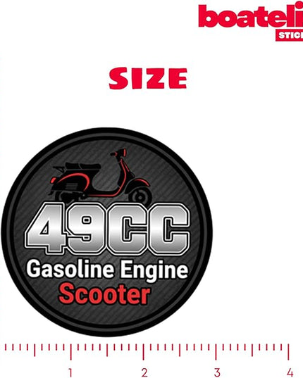 49cc Gasoline Stickers Durable Vinyl Waterproof Decals for laptops, Water Bottles & tumblers, Fun Adult Stickers for Phone Cases (3PCS,3”)