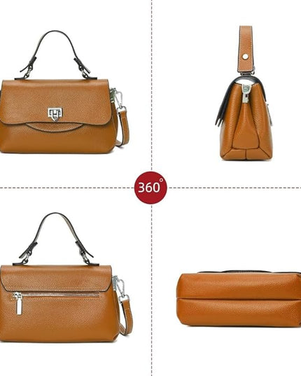 Soft Mini Crossbody Handbag, Genuine Leather Cute Shoulder Purse, Ladylike Daily Accessory