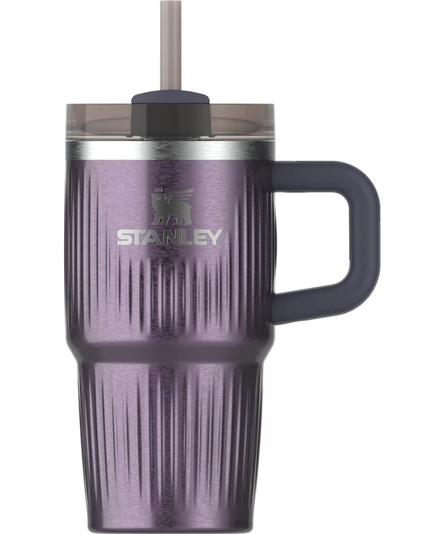 STANLEY Quencher H2.0 Tumbler with Handle and Straw 20 oz | Flowstate 3-Position Lid | Cup Holder Compatible for Travel | Insulated Stainless Steel Cup | BPA-Free | Fluted Wisteria Shine