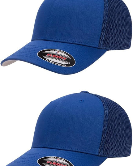 Flexfit 6511 Fitted Mid-Profile Stretchable Mesh Panels Trucker Cap | Bulk Pack Available