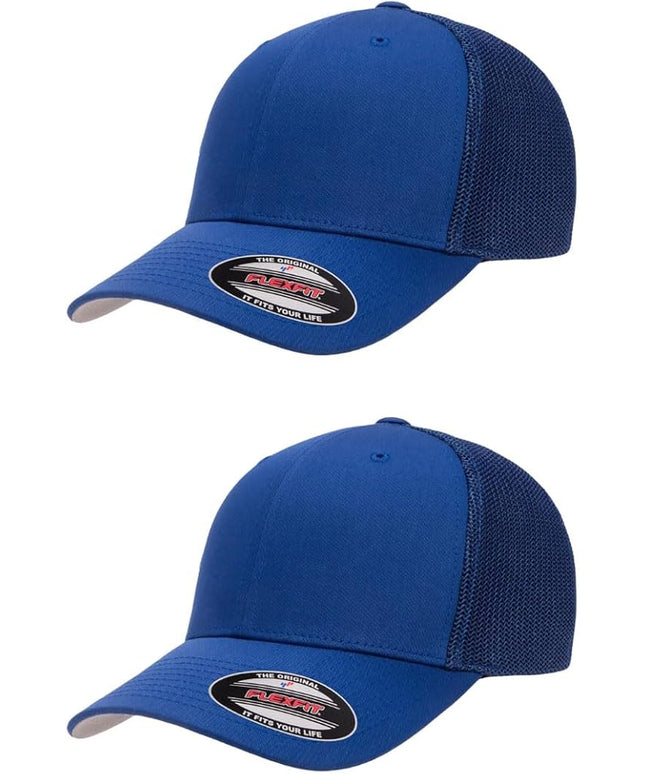 Flexfit 6511 Fitted Mid-Profile Stretchable Mesh Panels Trucker Cap | Bulk Pack Available