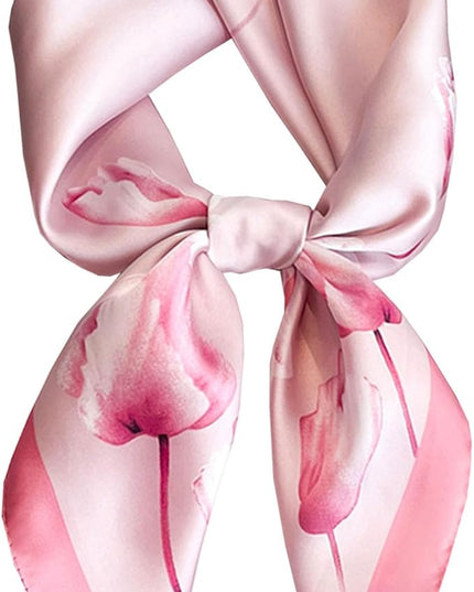 Dailyacc Hair Bandanas Scarf For Women Lightweight Fashion Neck Silk Satin Head Scarves For Sleeping Handbags Scarf