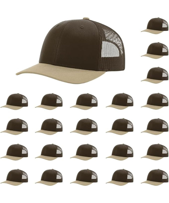 Richardson 112 Classic Six-Panel Adjustable Snapback Trucker Cap | Bulk Packs Available