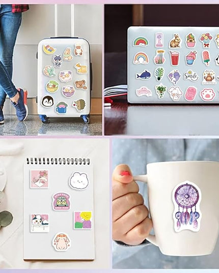 600 Pcs Cute Stickers Bulk for Kids Girls Teens Adults,Waterproof Cute Animal Stickers Pack for Water Bottles Laptop Phone,Teacher Prizes Sticker for Kids Classroom School