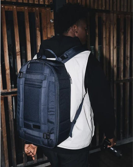 Db Journey Ramverk Backpack - Durable Travel Backpack with Laptop Compartment & Pockets for Work, Luggage Backpack with Roller Bag Hook Up System, 21L - Blue Hour