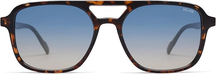 SOJOS Retro Aviator Sunglasses for Women Men,Trendy Rectangle Womens Mens Shades Sun Glasses SJ2202