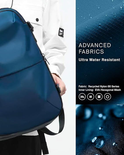 BlackVoyage Vortex Vacuum Seal Travel Backpack 60L Expandable Air Compression System Water Resistant TSA Lock Carry-On Suitcase Luggage Blue AERO - Vacuum Pump Included
