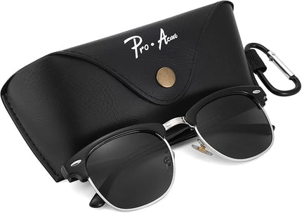 Pro Acme Semi-Rimless Polarized Sunglasses UV 400 Protection for Women Men