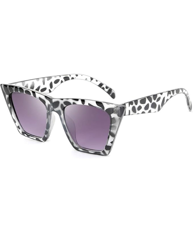 FEISEDY Vintage Square Cat Eye Sunglasses Women Trendy Cateye Sunglasses B2473