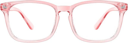 TIJN Blue Light Blocking Glasses for Women Men Clear Frame Square Nerd Eyeglasses Anti Blue Ray Computer Screen Glasses