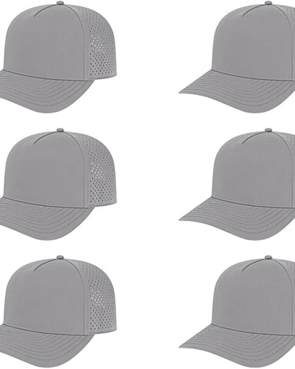 Cap America i8540 Premium Water-Resistant Perforated Medium Profile 5-Panel Cap w/UV Guard & Adjustable Snapback