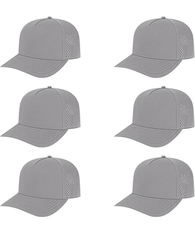 Cap America i8540 Premium Water-Resistant Perforated Medium Profile 5-Panel Cap w/UV Guard & Adjustable Snapback