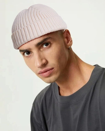 choshion Wool Knit Fisherman Beanie Hat for Men Women,Cuffless Warm Short Cuff Beanies Toboggan Ski Hats Winter Skull Cap