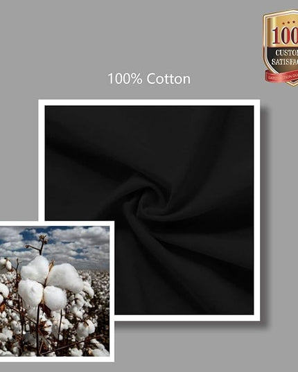 TOPDesign 12-Pack Economical 16"x15" Black Cotton Tote Bag, Lightweight Medium Reusable Grocery Shopping Cloth Bags, Suitable for DIY, Advertising, Promotion, Gift, Activity