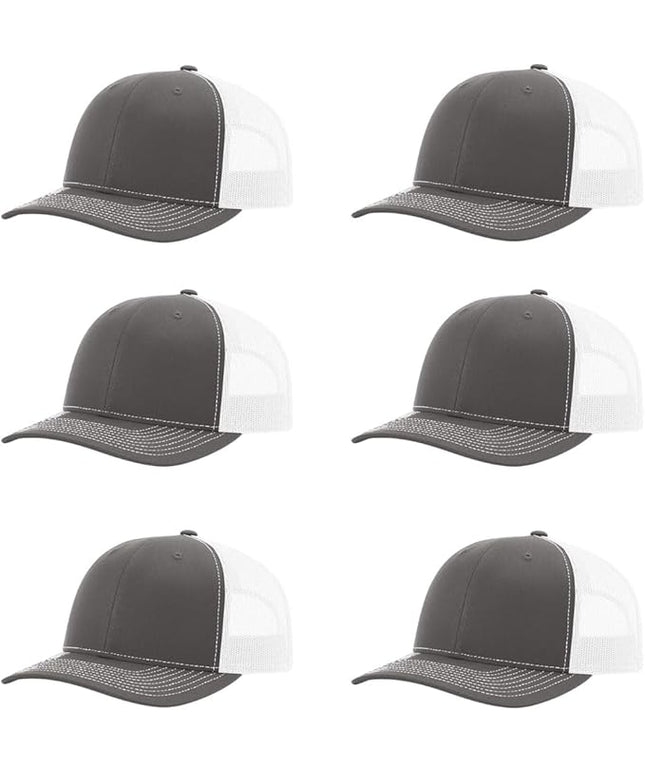 Richardson 112 Classic Six-Panel Adjustable Snapback Trucker Cap | Bulk Packs Available