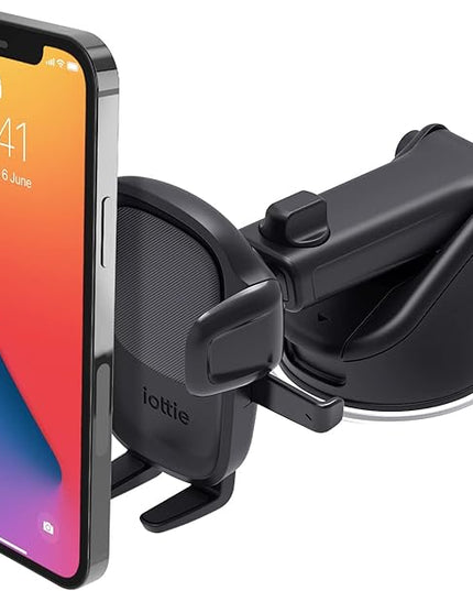 iOttie Easy One Touch Signature Dashboard & Windshield Universal Car Mount Phone Holder Desk Stand with Suction Cup Base and Telescopic Arm for iPhone, Samsung, Google, More Smartphones