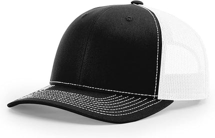 Richardson 112 Trucker Hat - Premium Adjustable Snapback Hat - Structured Six Panel Richardson Blank Caps