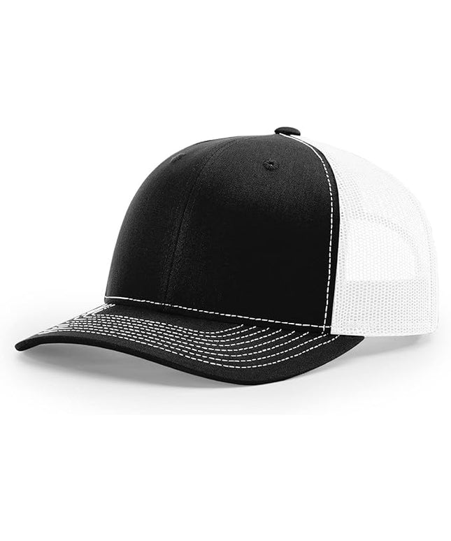 Richardson 112 Trucker Hat - Premium Adjustable Snapback Hat - Structured Six Panel Richardson Blank Caps