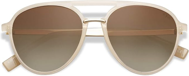 SOJOS Retro Aviator Polarized Sunglasses for Women Men Double Bridge Ladies Shades