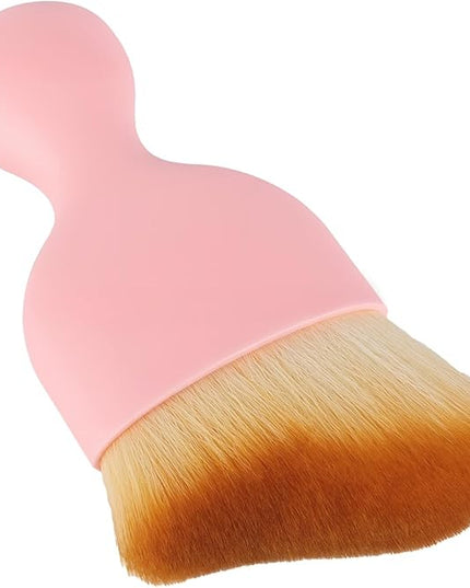 Car Detailing Brush, Soft Bristle Cleaning Brush, Scratch-Free Auto Duster Tool for Dashboard, Air Vents, Leather & Interior Cleaning (Pink&Brown)