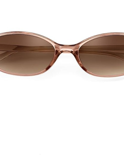 FEISEDY Retro Oval Cat Eye Sunglasses for Women 90s Narrow Lightweight Shades Y2k Trendy Sunnies B0257