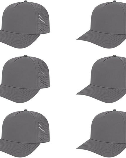 Cap America i8540 Premium Water-Resistant Perforated Medium Profile 5-Panel Cap w/UV Guard & Adjustable Snapback