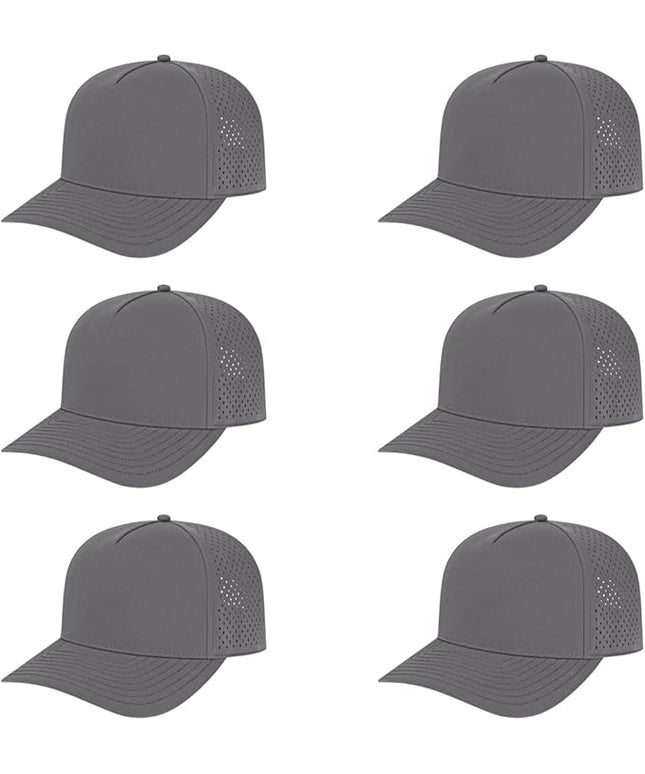 Cap America i8540 Premium Water-Resistant Perforated Medium Profile 5-Panel Cap w/UV Guard & Adjustable Snapback