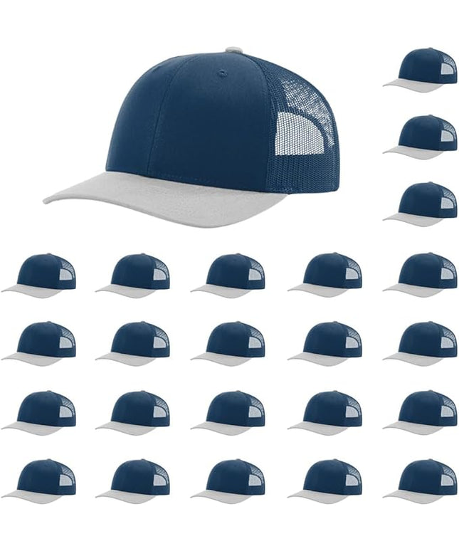 Richardson 112 Classic Six-Panel Adjustable Snapback Trucker Cap | Bulk Packs Available