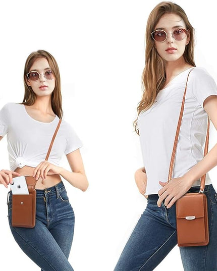 KUKOO Small Crossbody Bag Cell Phone Purse Wallet with Credit Card Slots for Women