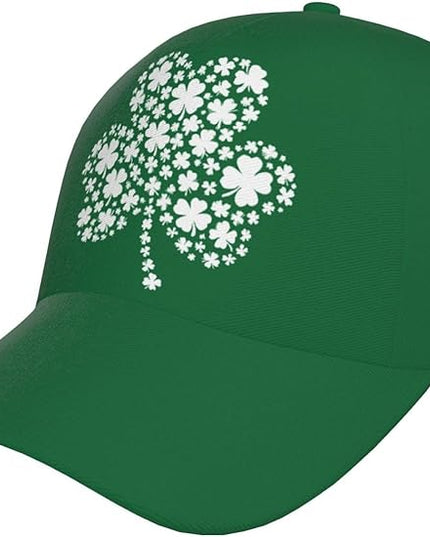 St. Patrick's Day Baseball Cap, Irish Green Clover Trucker Hat for Men Women, Fashion Adjustable Sun Visor Dad Hat