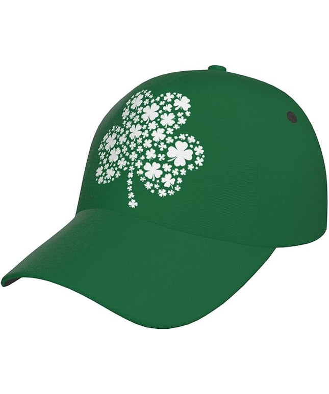 St. Patrick's Day Baseball Cap, Irish Green Clover Trucker Hat for Men Women, Fashion Adjustable Sun Visor Dad Hat