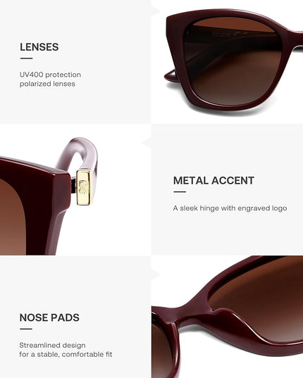 SOJOS Vintage Oversized Cateye Sunglasses Womens UV400 Large Designer Shades Lentes De Sol Para Mujer SJ2634