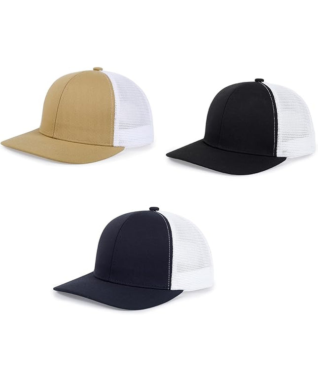 kozinu Unisex Trucker Hats Blank Mesh Snapback Hats Sport Plain Baseball Caps Adjustable Fitted Hat