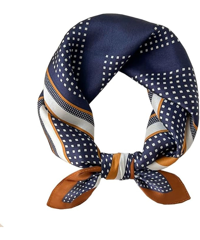 ANDANTINO 100% Real Mulberry Silk Scarf -21'' x 21''- Lightweight Neckerchief –Women Men Small Square Digital Printed Scarves
